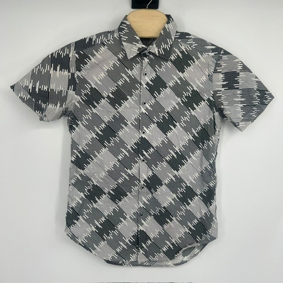 Robert Graham Other - Robert Graham Mens Geometric Optical Illusion Short Sleeve Button Down Shirt S